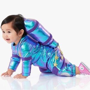 Pottery Barn Kids Shiny Purple Astronaut Costume